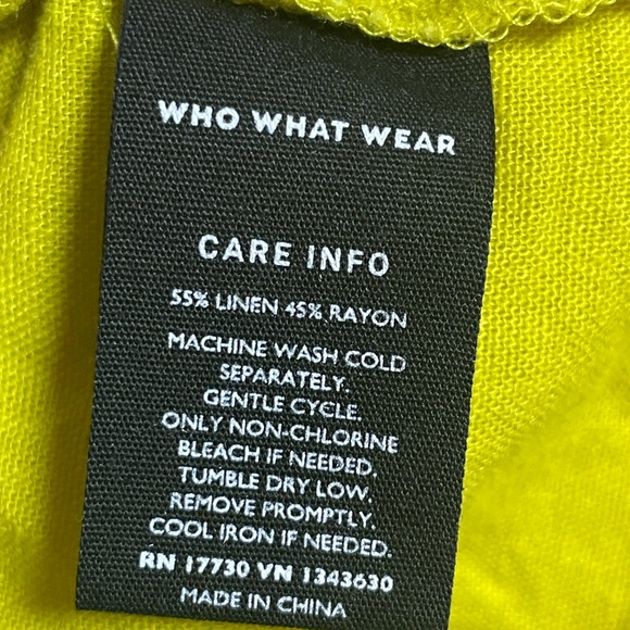 Who What Wear•Sz Medium Linen Top - Picture 4 of 4